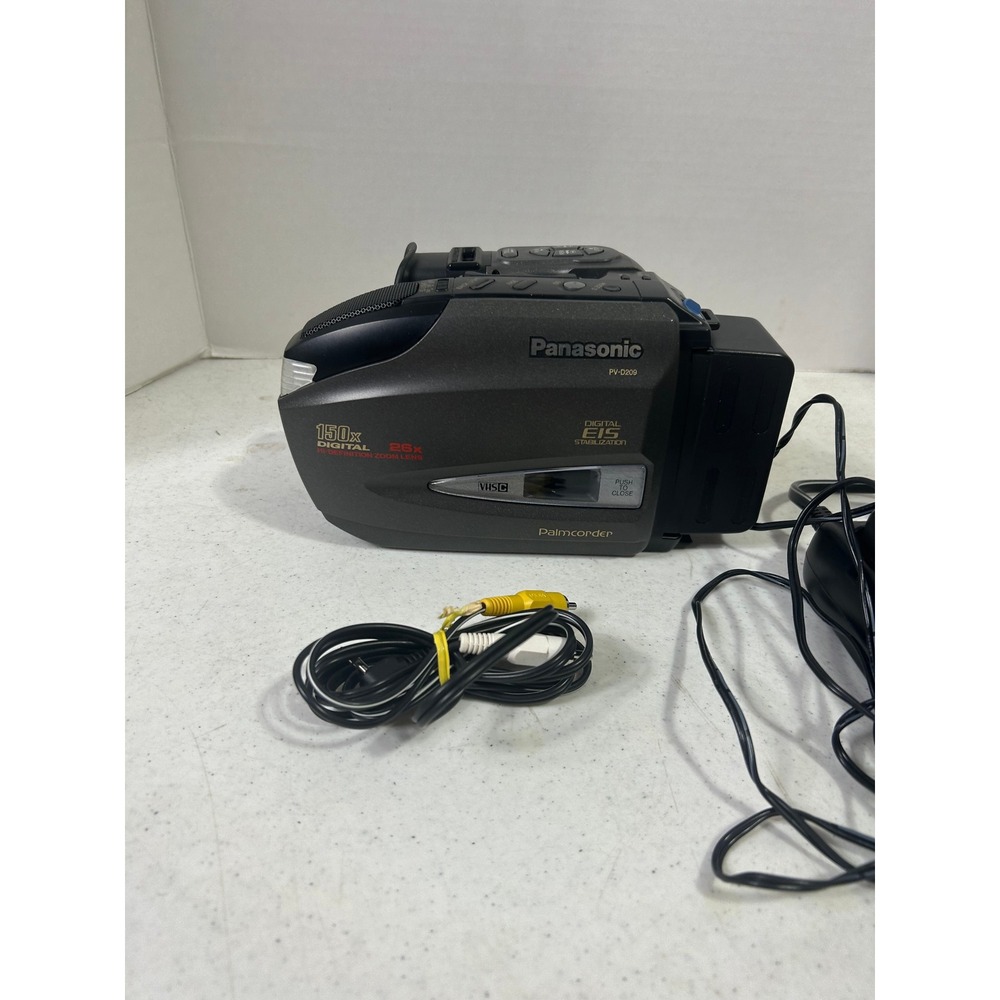 Panasonic Palmcorder PV-D209 VHS-C Camcorder 26x Optical Zoom Digital EIS Bundle